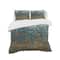 Designart 'Blue and Bronze Dots' Geometric Bedding Set - Duvet Cover & Shams